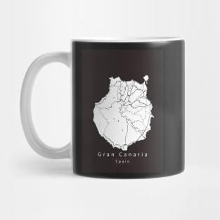 Gran Canaria Spain Island Map Mug